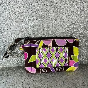 Vera Bradley Women's Zip ID Case Pouch in Purple Punch